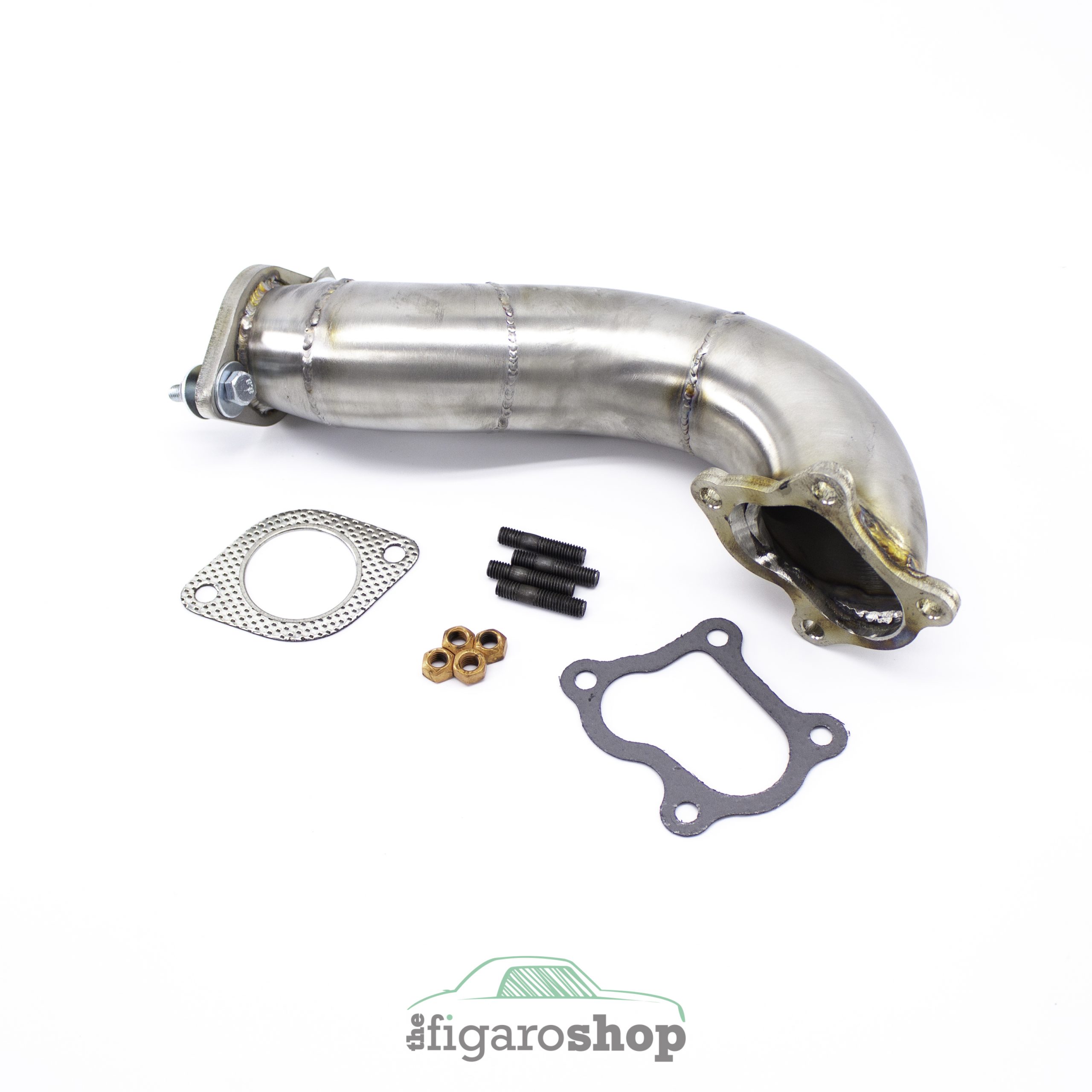 Nissan Figaro Stainless Steel De-Cat / Test Pipe With Fitting Kit  