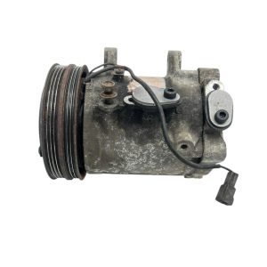 Nissan Figaro Used A/C Compressor With Black Pulley, Wire With Plug and Aluminium Cylindrical body