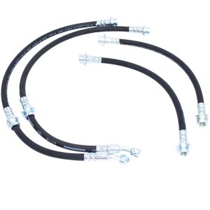 Nissan Figaro Set O4 Brake Hoses In Rubber With Plated Fixings