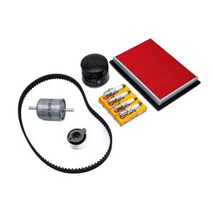 Nissan Figaro Timing Belt, Tensioner and Service Kit With Red Pleated Air Filter