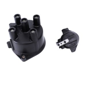 Nissan Figaro Distributor Cap and Rotor Arm in Black Plastic