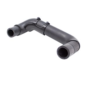 Genuine Nissan Lower Radiator Hose Side View In Black Rubber with Metal Shield