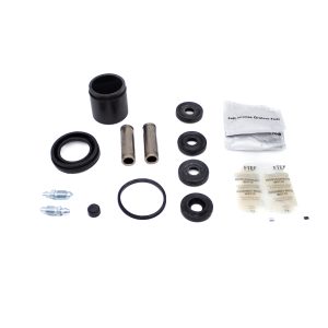 Nissan Figaro Brake Caliper Rebuild Kit Comprising of, Pistons, sliders, pressure seals, dust seals, sliver seals, bleed nipple, grease