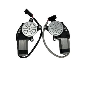 Pair Of Nissan Figaro Modern Window Motors Front View With Cables and Plugs