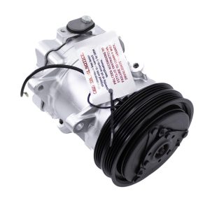 Nissan Figaro A/C Compressor Showing Black Drive Pulley and Clutch Pack Angle View
