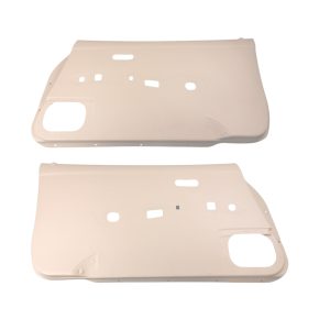 Pair Of Ivory Faux Leather Trimmed Door Cards With No Fittings