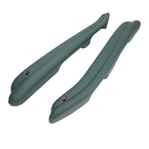 Leather Trimmed Door Card Arm Rests In Green Leather