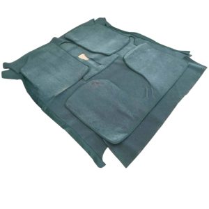 Nissan Figaro Luxury Carpet Set, Multi Piece, In Green Laid Out In Order