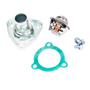 Nissan Figaro Thermostat Kit With Thermostat, 3 Bolt Thermostat Top Housing, Gasket and x3 New Bolts With Washers