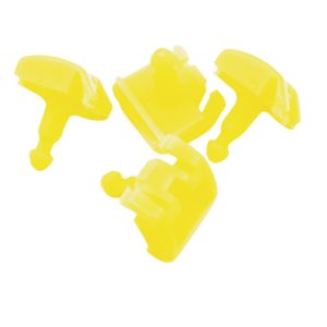 Nissan Yellow Lower Chrome Strip Clips (trim side) With Square Tops and Male Bodies