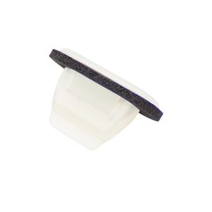 Nissan Figaro Roof White Strip Clip (body side) In Side Orientation with Off White Oval Shape And Black Foam Seal