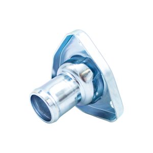 Nissan Figaro Thermostat Top Housing In Silver Zinc Plating With Three Bolt Triangular Base and Round Pipe Joiner