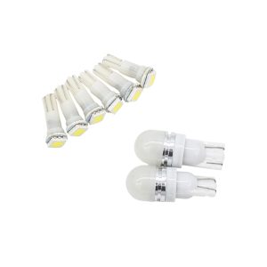 Nissan Figaro Dashboard Led Set of x6 Small Rectangular White LED's plus x2 Dome Headed White LED's
