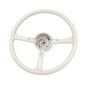 Nissan Figaro Ivory Coloured 3 Spoke Steering Wheel With Centre Boss For Horn Push
