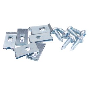 Grille Fixing Kit For Nissan Figaro With x6 Screws and x6 Speed Clips In Silver Zinc Plating