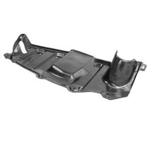 Nissan Figaro LEFT N/S Engine Arch Shield In Shaped Black Plastic With Drive Shaft Axle Relief - Rear View Main