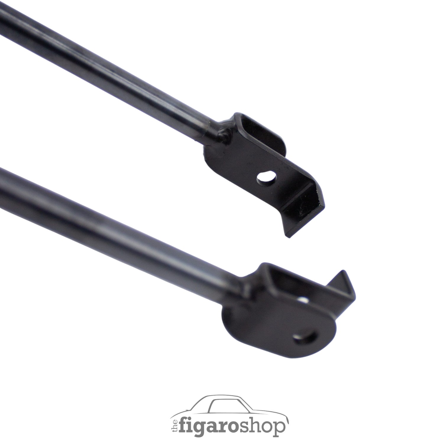 Nissan Figaro Boot Strut Pair Custom Brackets In Black Painted Finish