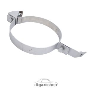 Nissan Figaro Rear Exhaust Band In Aluminised Steel With x2 Brackets and Hardware - Angle View