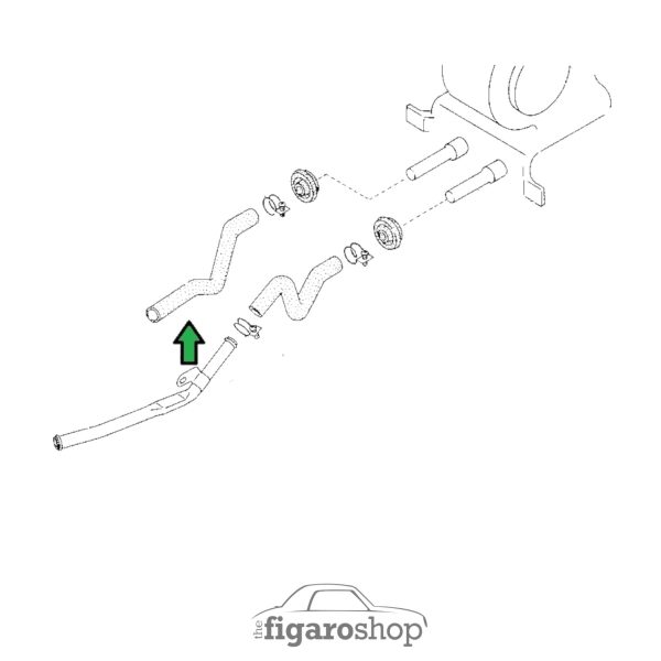 Nissan Figaro Genuine Heater Matrix Hose - RH or LH - Image 3