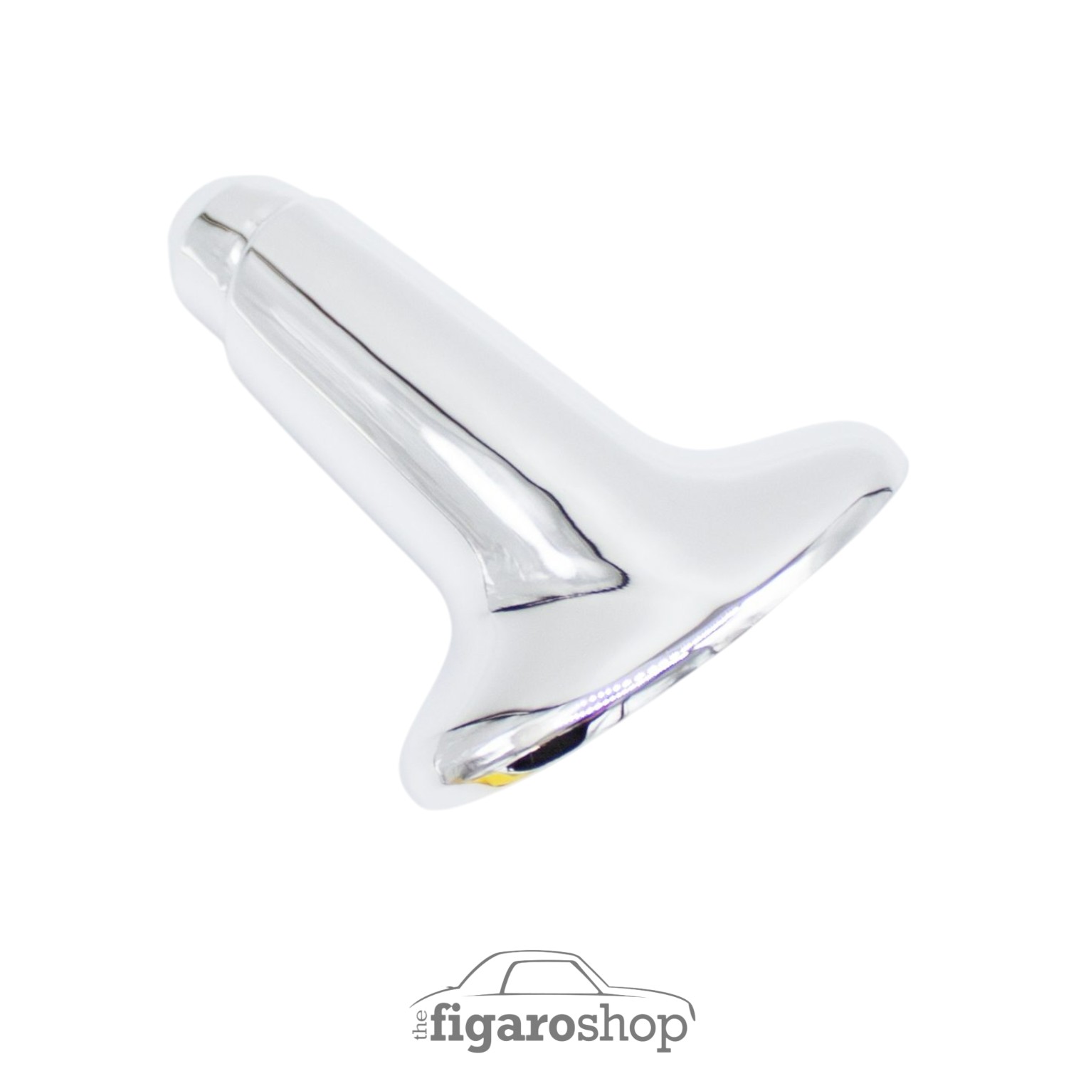 Single Nissan Figaro Chrome Plated Mirror Stalk With Oval Base - Top View