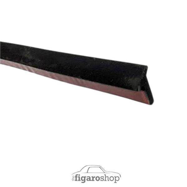 Black Rubber Trim Profile Sample for Nissan Figaro Chrome Trims - Close Up Profile