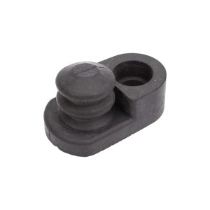 Nissan Figaro Rubber Door Pin Switch Cover With Raised Screw Hole Area and Convoluted Button In Black Rubber