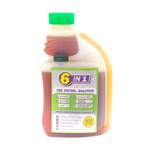 6 IN 1 Fuel System Protection Solution In Oval Bottle With Dispenser Pot Attached