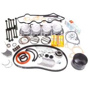 Nissan Figaro Engine Overhaul Kit Comprising Of Head Bolts, Pistons, Timing Belt Kit, Water Pump, Oil Filter, Bearings, Spark Plugs, Head Gasket Set
