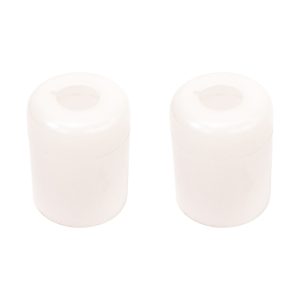 Pair Of White Plastic Cylindrical Nissan Figaro Front Shock Absorber Dust Boots