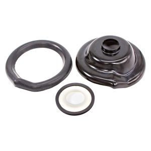 Nissan Coil Spring Seat Repair Kit Comprising Of Black Coated Steel Spring Seat, Circular Coil Spring Isolator, White Top Mount Bearing and Black Rubber Top Mount Bearing Seal - Expanded View
