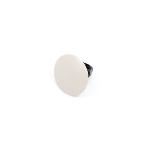Nissan Figaro Ivory Coloured Round Plastic Popper Clip With Black Pronged Male Clip