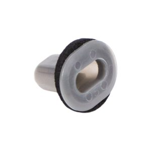 Grey Oval Plastic Clip With Black Foam Seal
