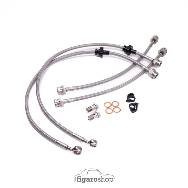 Nissan Figaro Braided Stainless Steel Brake Line Set