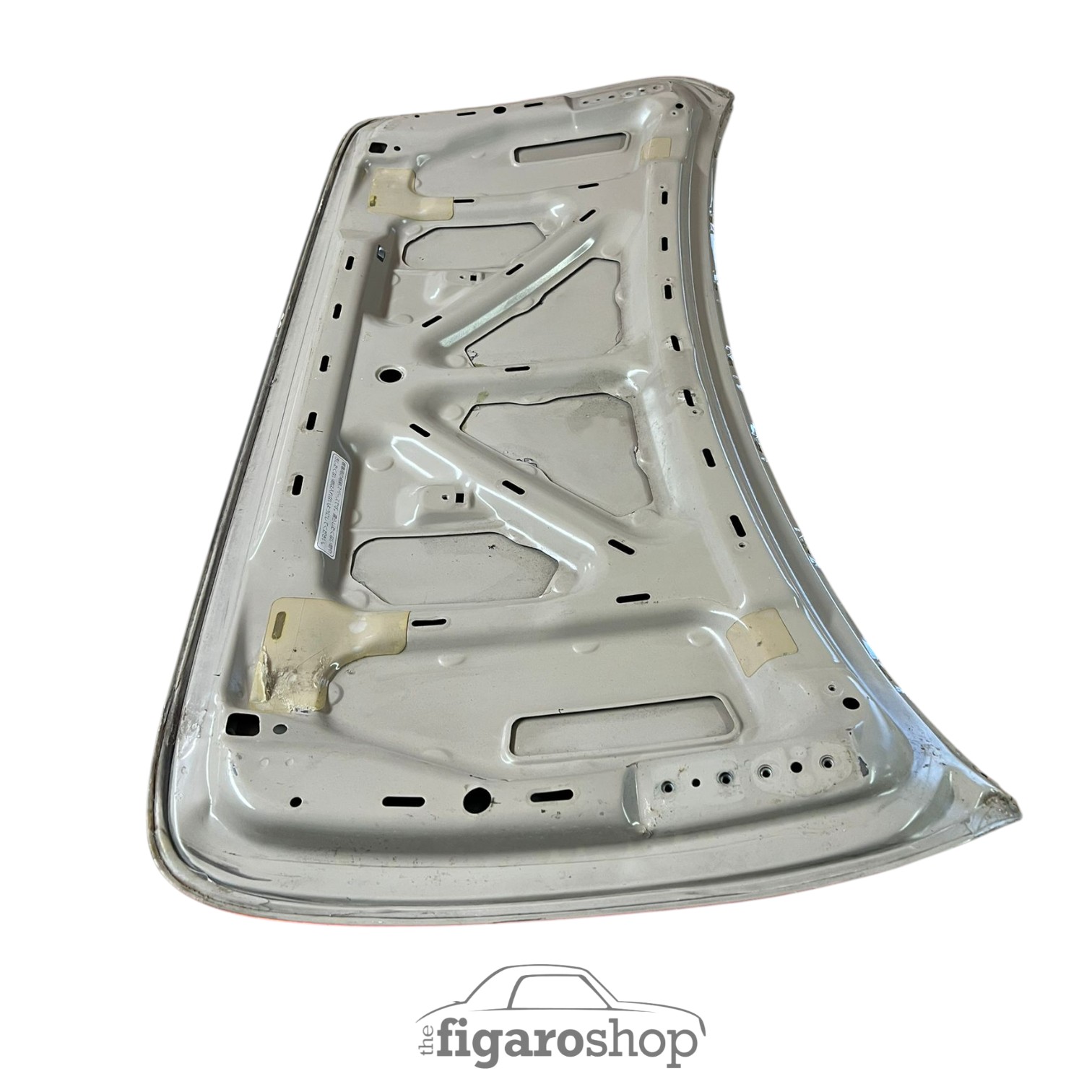Nissan Figaro Used Upper Bootlid Panel In Topaz Mist Colour - Inner Skeleton Side View