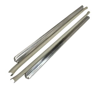 Nissan Figaro Kick Splash Guard In Ivory Plastic Finish With Polished Stainless Steel Cover - Pair