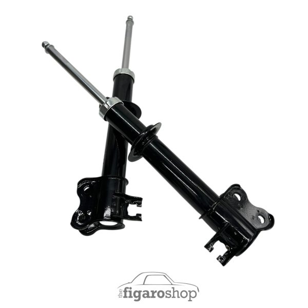 Nissan Figaro Premium Gas Filled Shock Absorbers - New - Front Set - Crossed