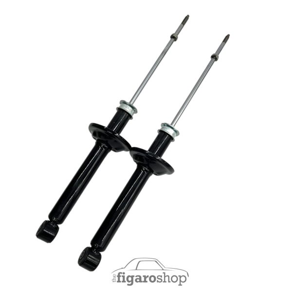 Pair of Gas Filled, Gloss Black Rear Shock Absorbers for Nissan PAO / Figaro